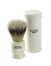Super Badger Shaving Brush with Simulated Ivory Case Small with travel case
