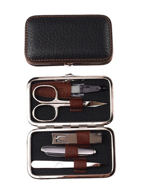 5 Piece Metal Frame Manicure Set Black