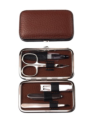 5 Piece Metal Frame Manicure Set Havana