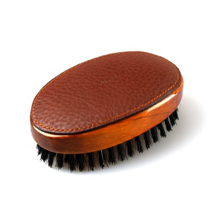 Oval Military Hair Brush Havana