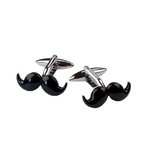 Cufflinks Black Moustache