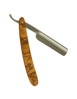 Open Razor Olive Wood